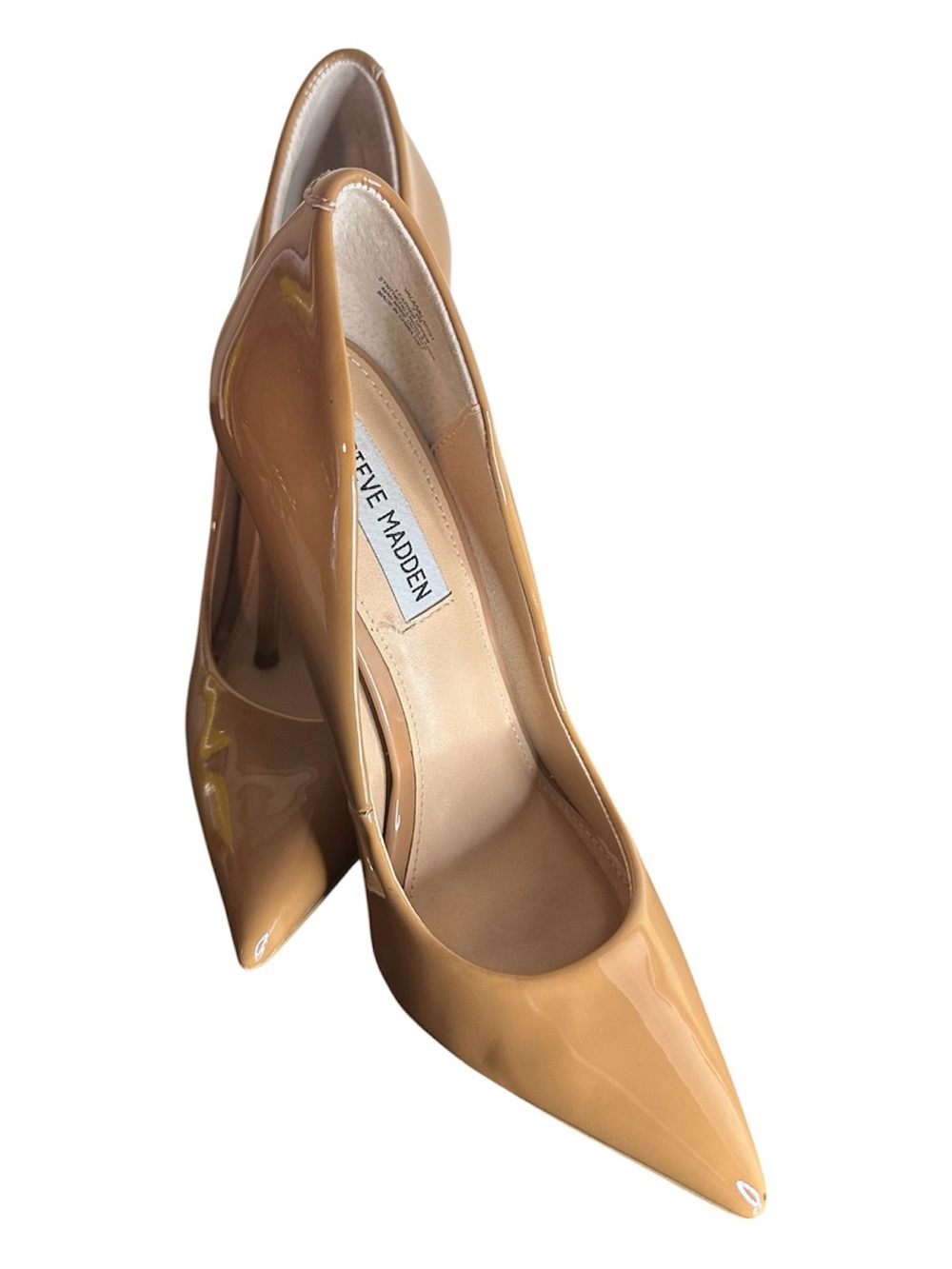 Steve Madden Vala Camel Patent Pointed-Toe Pumps